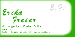 erika freier business card